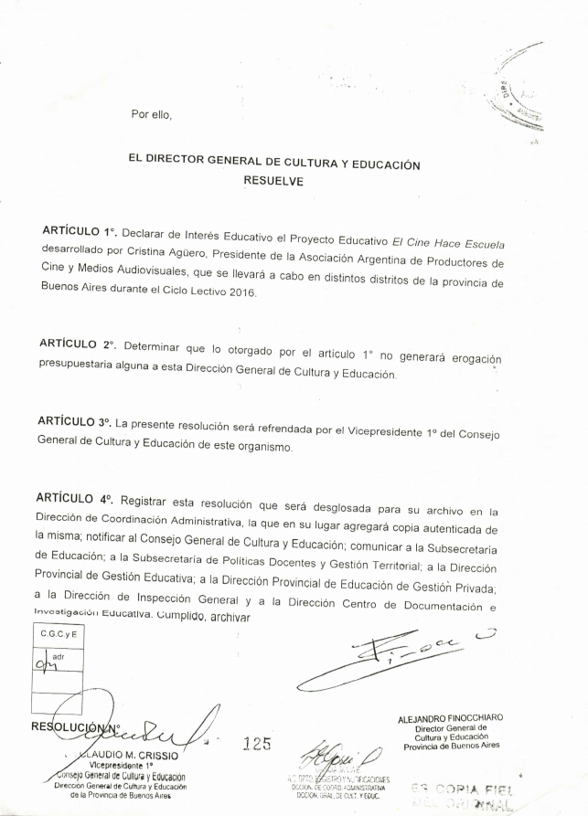 Declaración de Interes Educativo - Ministerio de Educación Pcia. de Buenos Aires